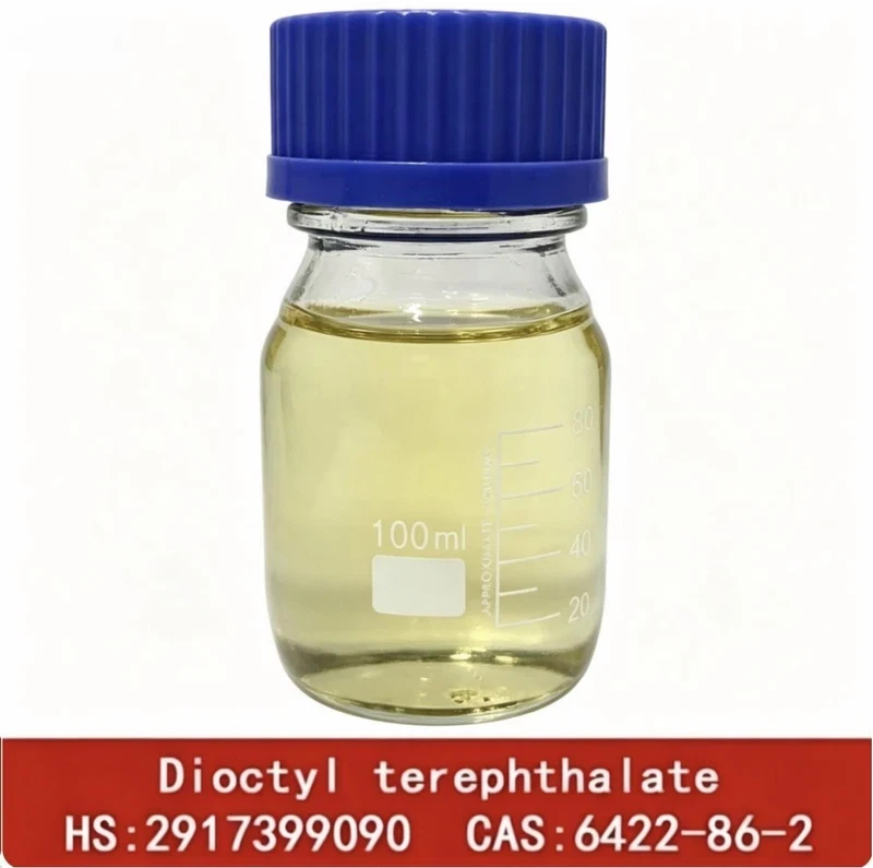 First-Grade DOTP plasticizer product image - First-Grade DOTP manufacturer in China. Balanced Dioctyl Terephthalate plasticizer with color ≤200 APHA for PVC film, synthetic leather, footwear and general industrial applications. Reliable quality at competitive prices. Request a factory-direct quote today.