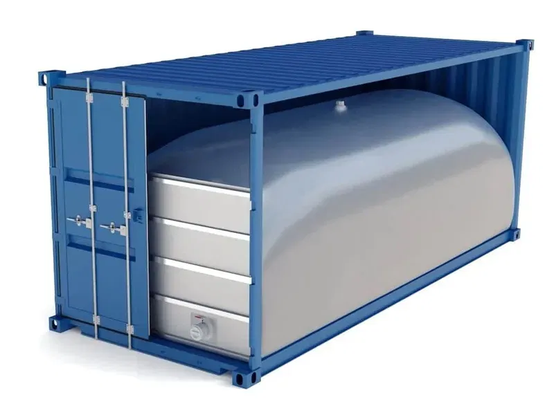 Flexibag inside shipping container