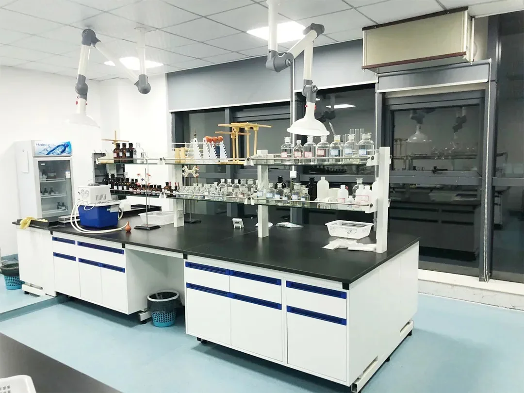 Quality control laboratory analyzing premium DOTP plasticizer samples